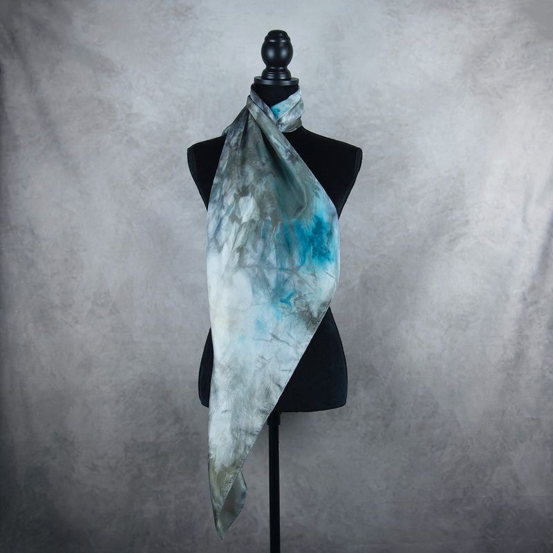 Hodvábna šatka VZOR_50, 85 x 90cm, Made in Slovakia
