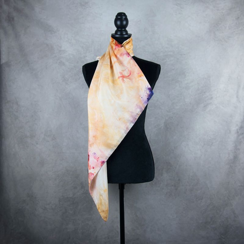 Hodvábna šatka VZOR_53, 85 x 90cm, Made in Slovakia