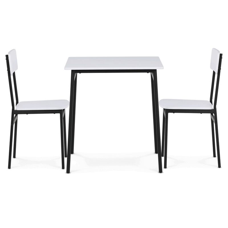Jedálenský set, 70x70cm, MDF biela, AUT-O2121 WT