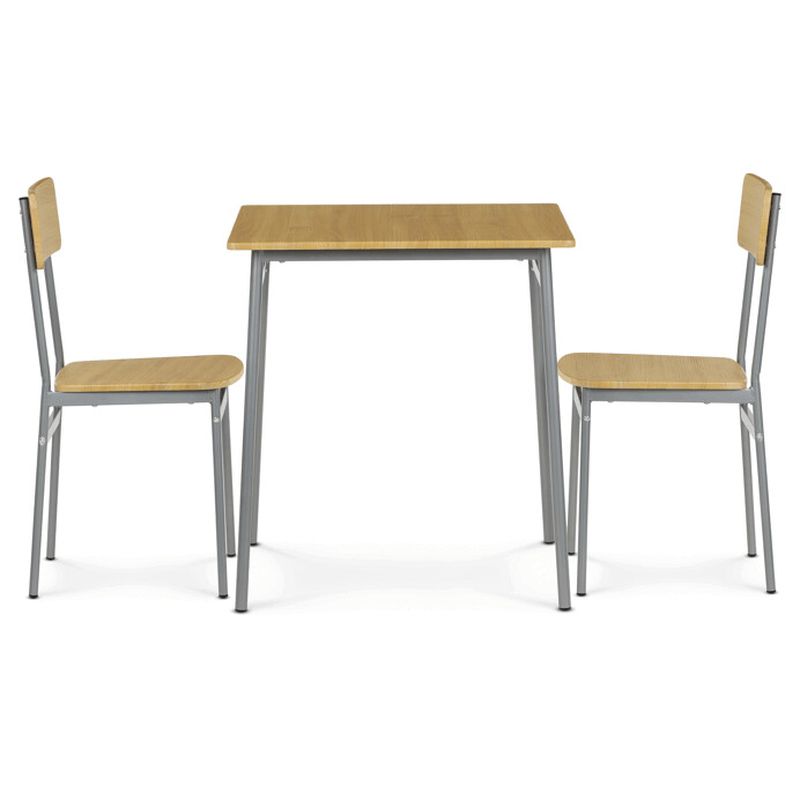 Jedálenský set s 2 stoličkami, 70x70cm, MDF dub, AUT-O2122 OAK