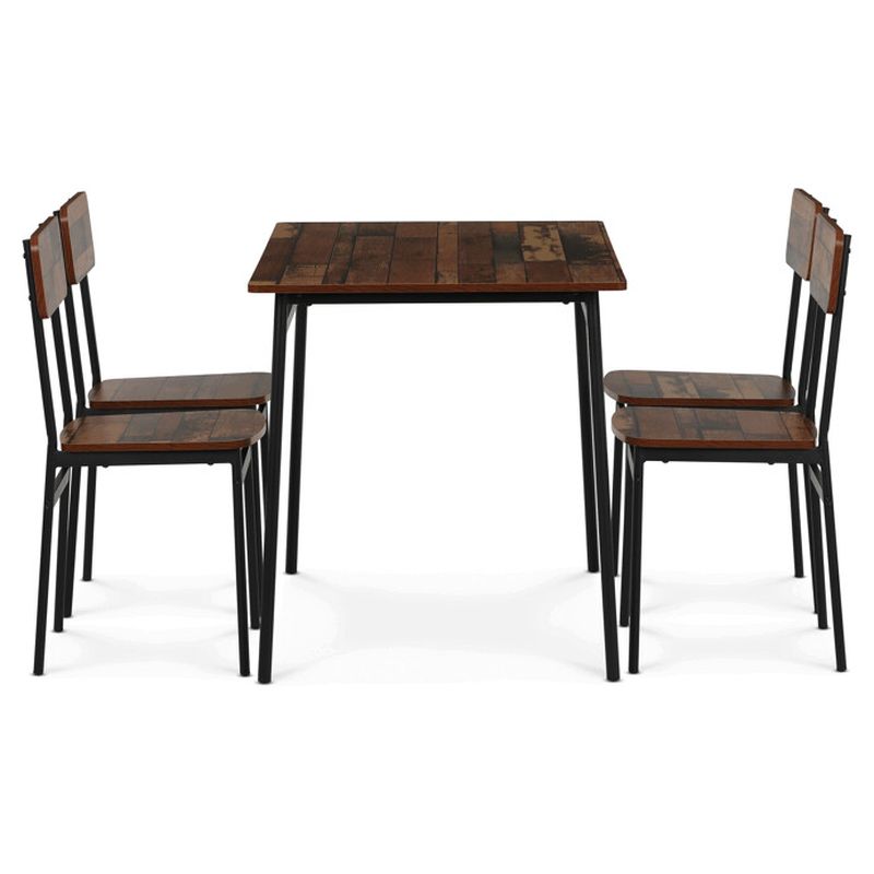 Jedálenský set, 110x70cm, MDF old wood, AUT-O2155 OLW2