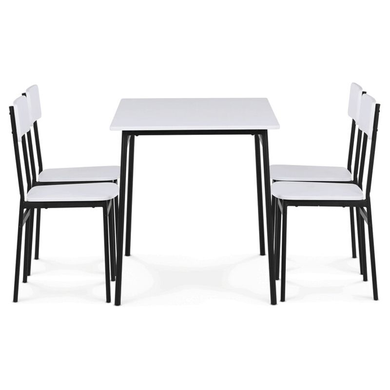 Jedálenský set, 110x70cm, MDF biela, AUT-O2155 WT