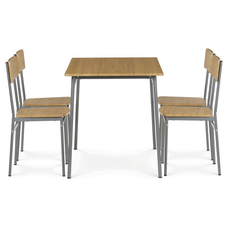 Jedálenský set, 4 stoličky, 110x70cm, MDF divoký dub, AUT-O2156 OAK