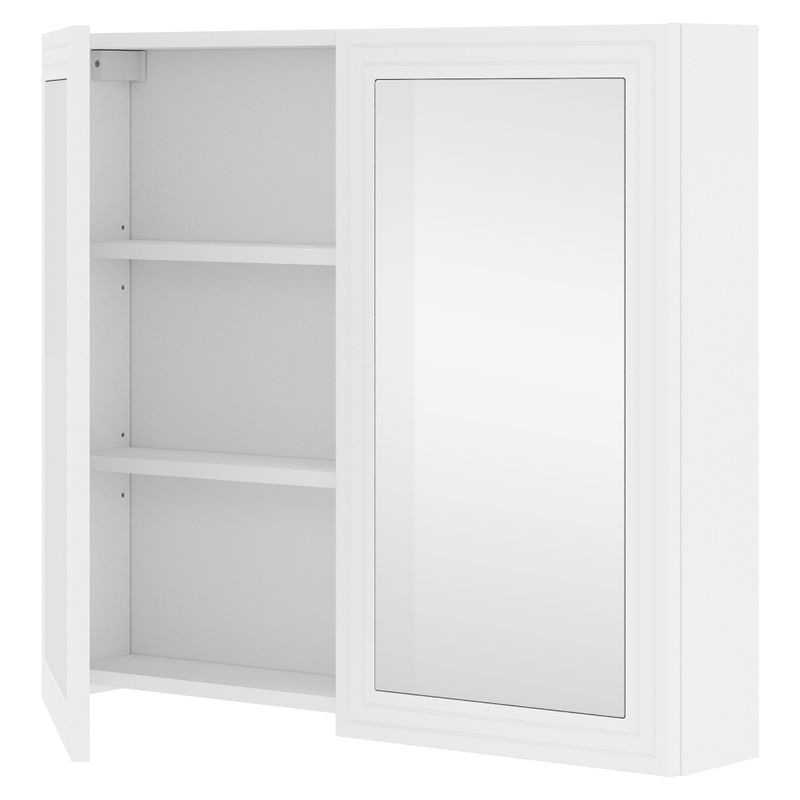 Závesná skrinka so zrkadlom, 80cm, biela, JUMP 80