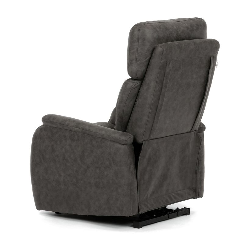 Polohovacie kreslo, elektrické, čierna látka vintage, 150kg, TV-L8904 BK3