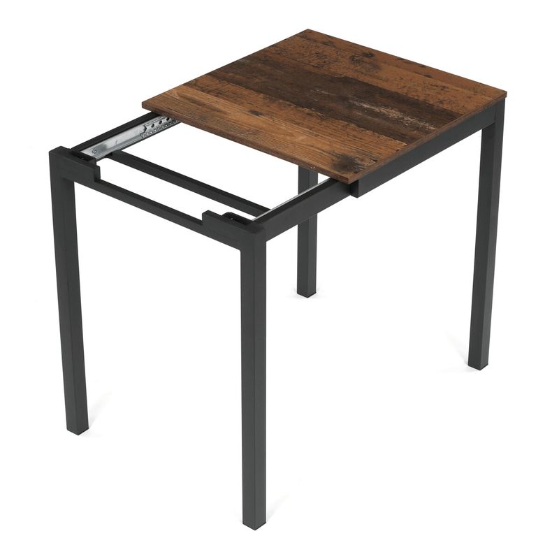 Jedálenský stôl rozkladací, 60-90x60cm, melamín, old wood, GDT-206 OLW2