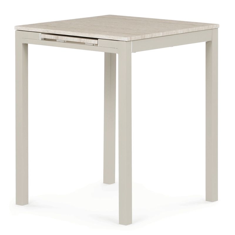 Jedálenský stôl rozkladací, 60-90x60cm, melamín, travertin, GDT-206 TRV
