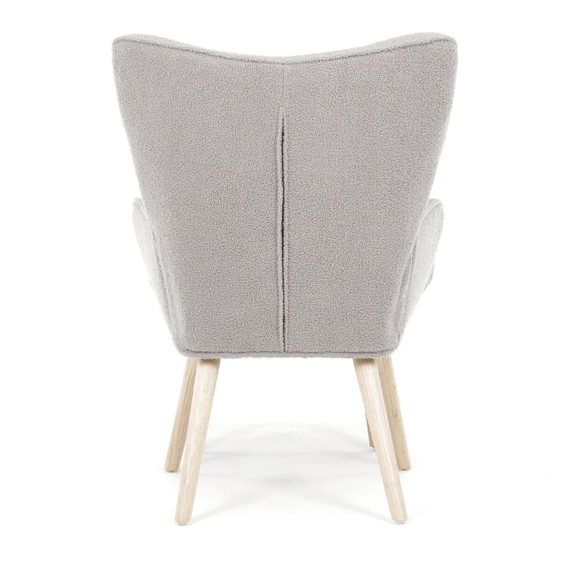Relaxačné kreslo, ušiak, sivá látka bouclé, AK-319 GREY2