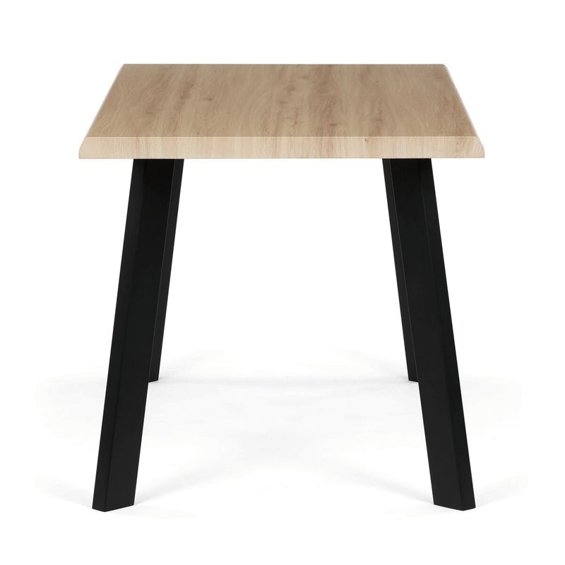 Jedálenský stôl 140x80cm, MDF, kov, divoký dub, HT-F4514 OAK