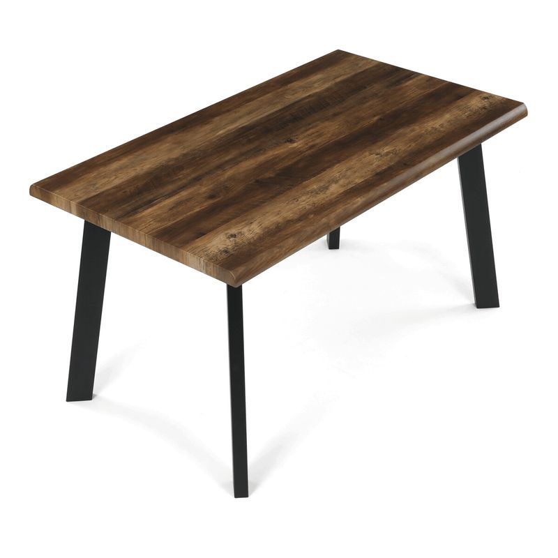 Jedálenský stôl 140x80cm, MDF, kov, old wood, HT-F4514 OLW