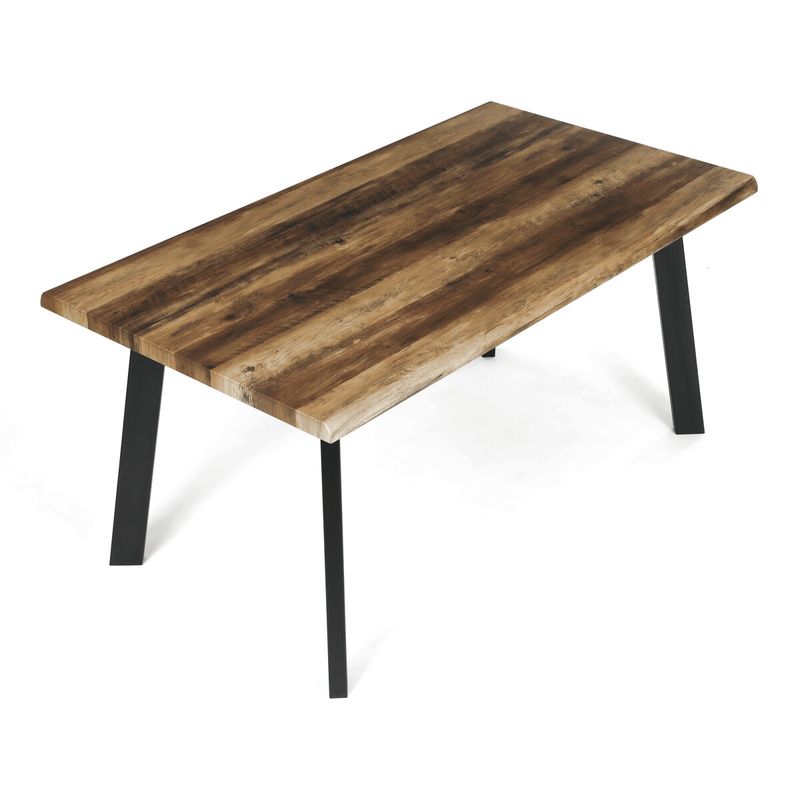 Jedálenský stôl 160x90cm, MDF, kov, old wood, HT-F4516 OLW