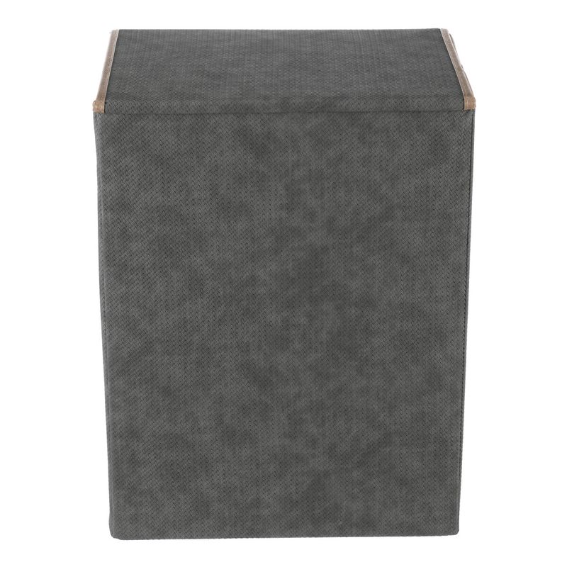 Kôš látkový, skladací s vekom, vysoký, sivý, DT3004 GREY