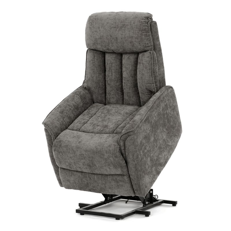 Polohovacie elektrické kreslo, sivá látka, 200kg, TV-H9727 GREY2
