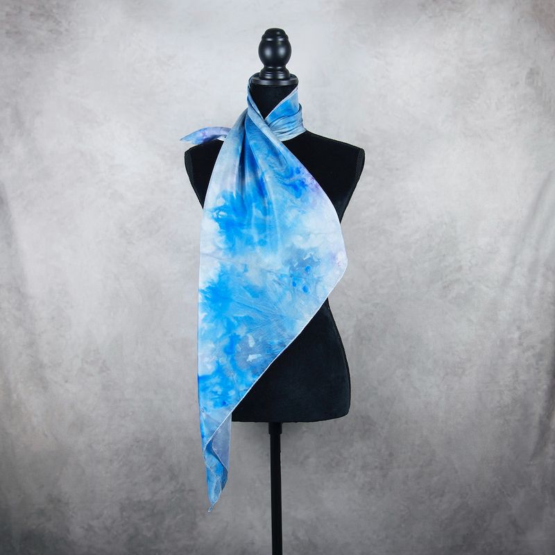 Hodvábna šatka VZOR_61, 90x85cm, Made in Slovakia