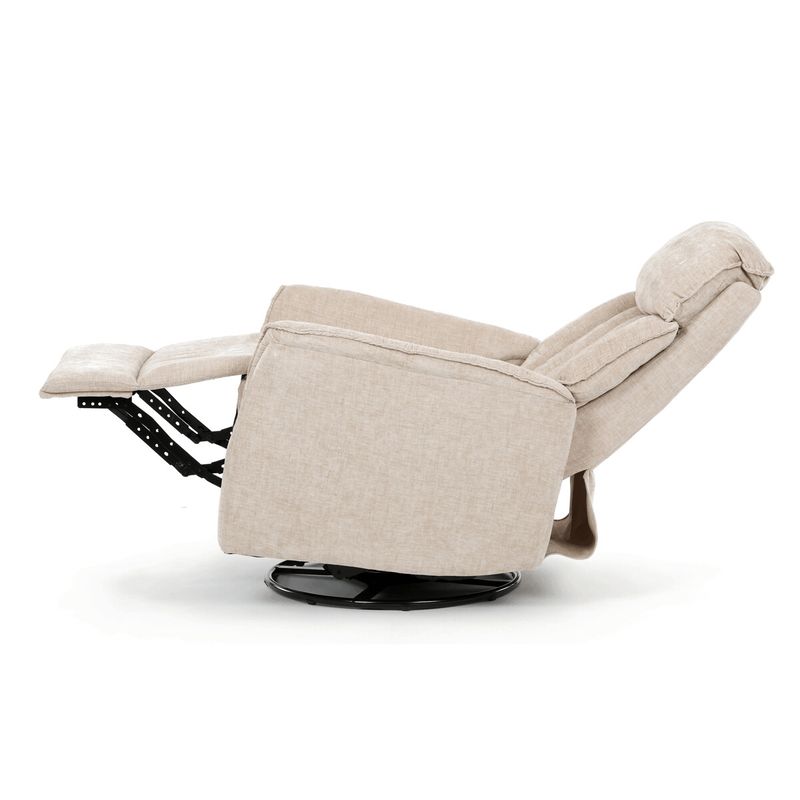 Polohovacie kreslo, béžová látka, 200kg, TV-H9327 CRM2