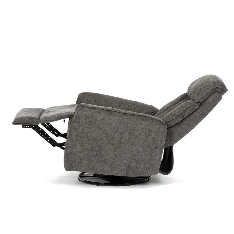 Polohovacie kreslo, sivá látka, 200kg, TV-H9327 GREY2