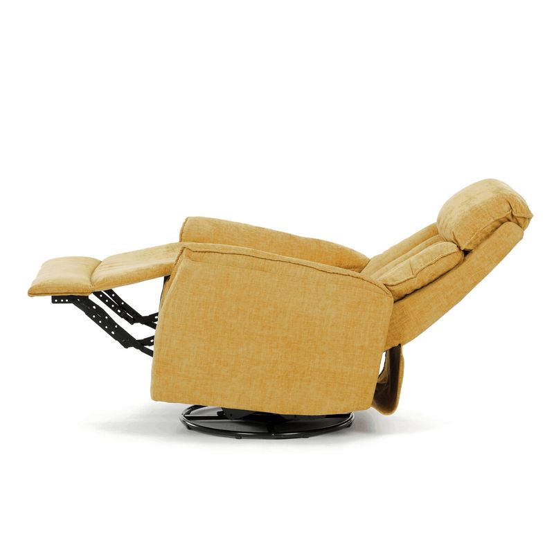 Polohovacie kreslo, žltá látka, 200kg, TV-H9327 YEL2