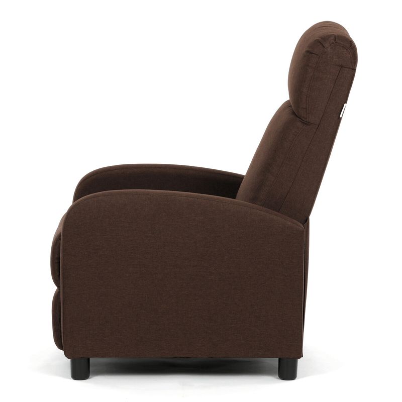 Polohovacie kreslo, hnedá látka, 130 kg, TV-W3397 BR2