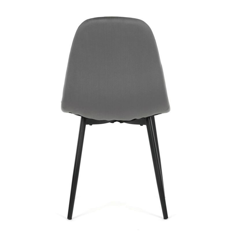 Jedálenská stolička, sivá zamatová látka, CT-V2971 GREY4