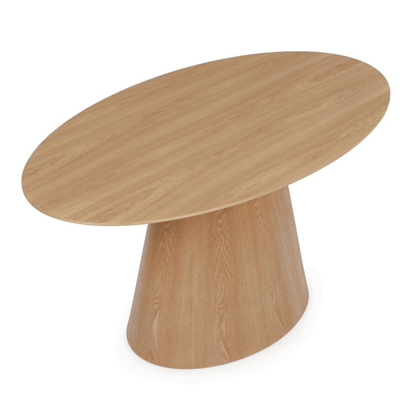 Oválny jedálenský stôl 160x90cm, dýha, dub HT-L3523 OAK