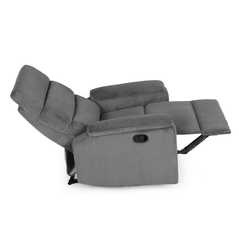 Sedacia súprava, polohovacia, sivá, menčestrová látka, ASD-C5981 GREY6