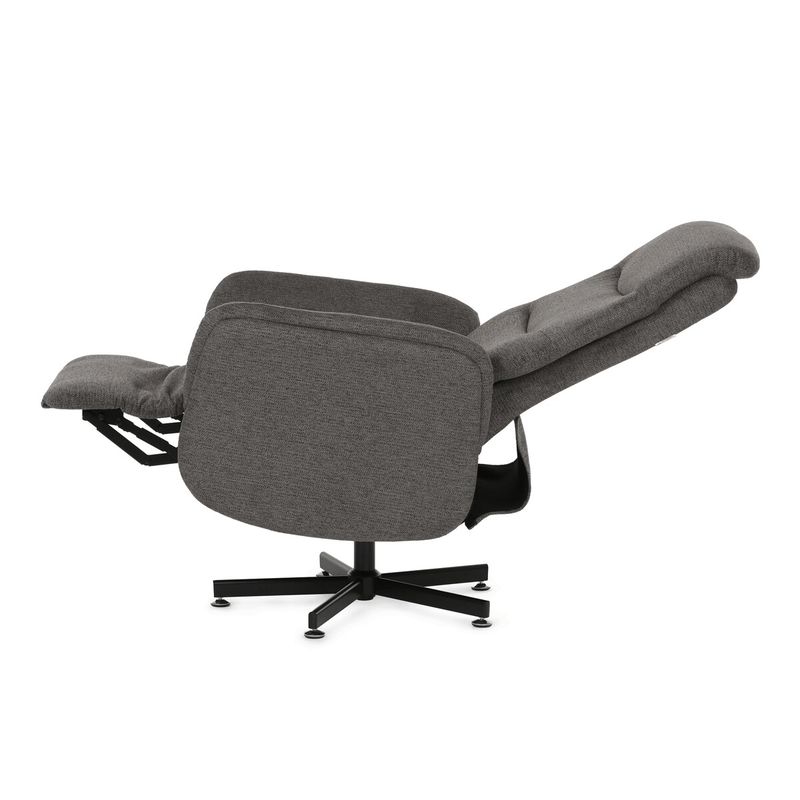 Polohovacie kreslo, elektrické zabudované ovládanie, sivá látka, TV-C5479 GREY2
