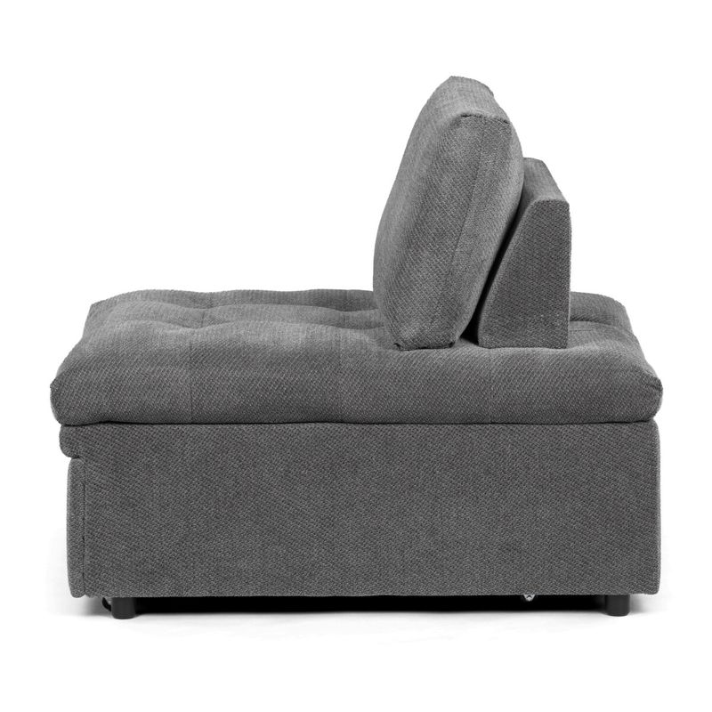 Rozkladacie kreslo, sivá látka, ASB-C3410 GREY2