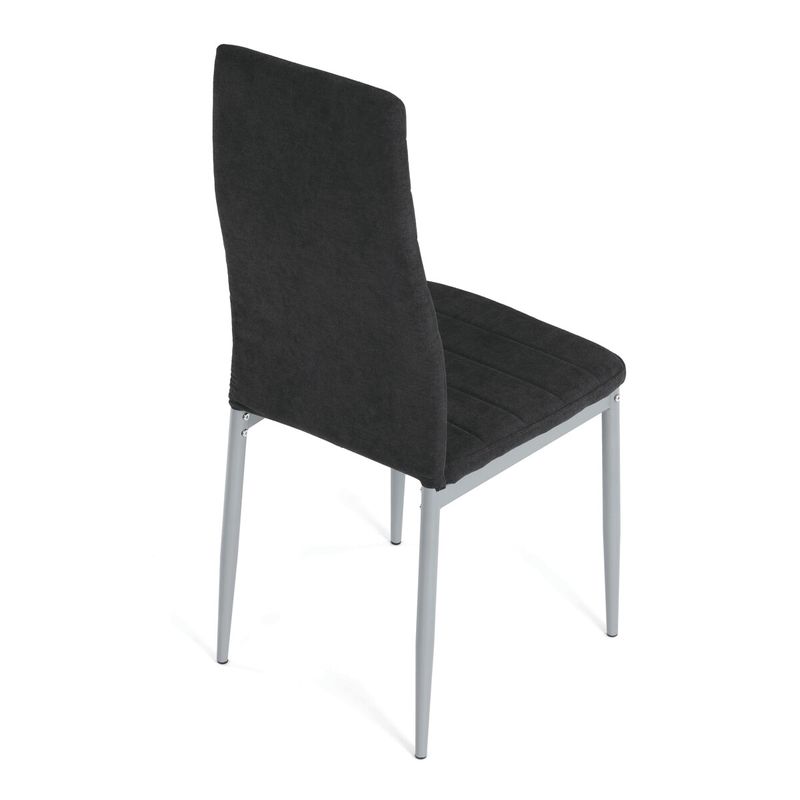 Jedálenská stolička, čierna látka, DCL-V5031 BK2