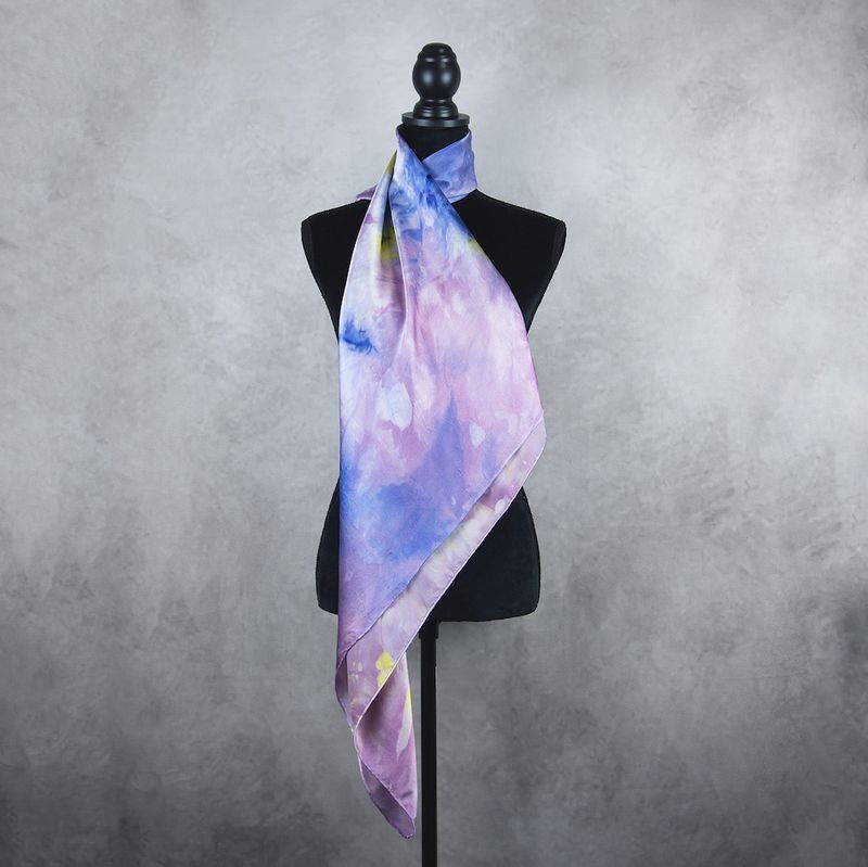 Luxusná hodvábna šatka LIMITED_336, Vyrobená na Slovensku, 90 x 90cm