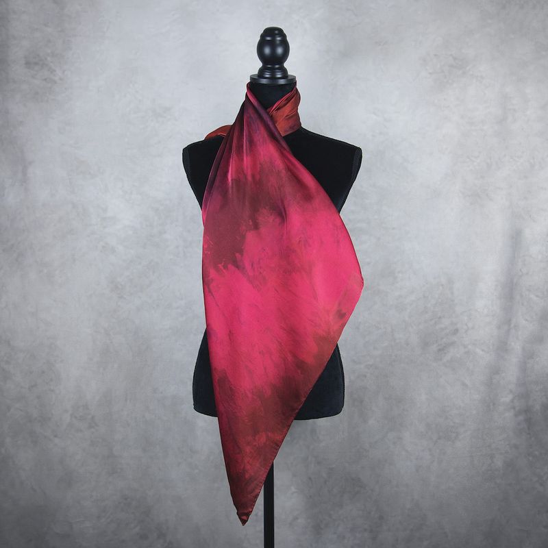Luxusná hodvábna šatka LIMITED_348, Vyrobená na Slovensku, 90 x 90cm