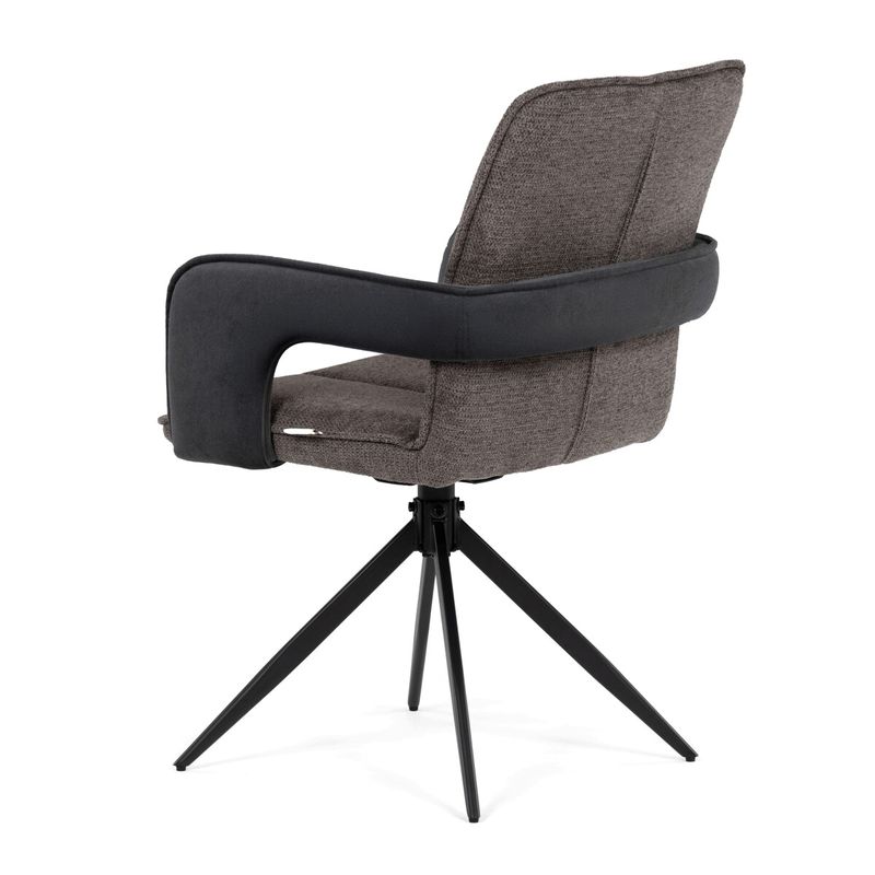Jedálenská stolička, otočná 180°, béžová látka, DCH-F1146 GREY2 