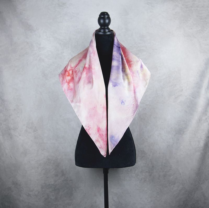 Luxusná hodvábna šatka LIMITED_361, ručne maľovaná, 90 x 90cm