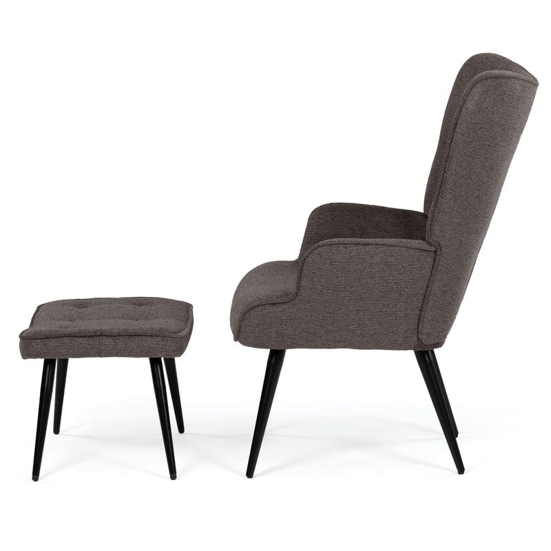 Relaxačné kreslo, sivá čalúnicka látka, AK-303B GREY2