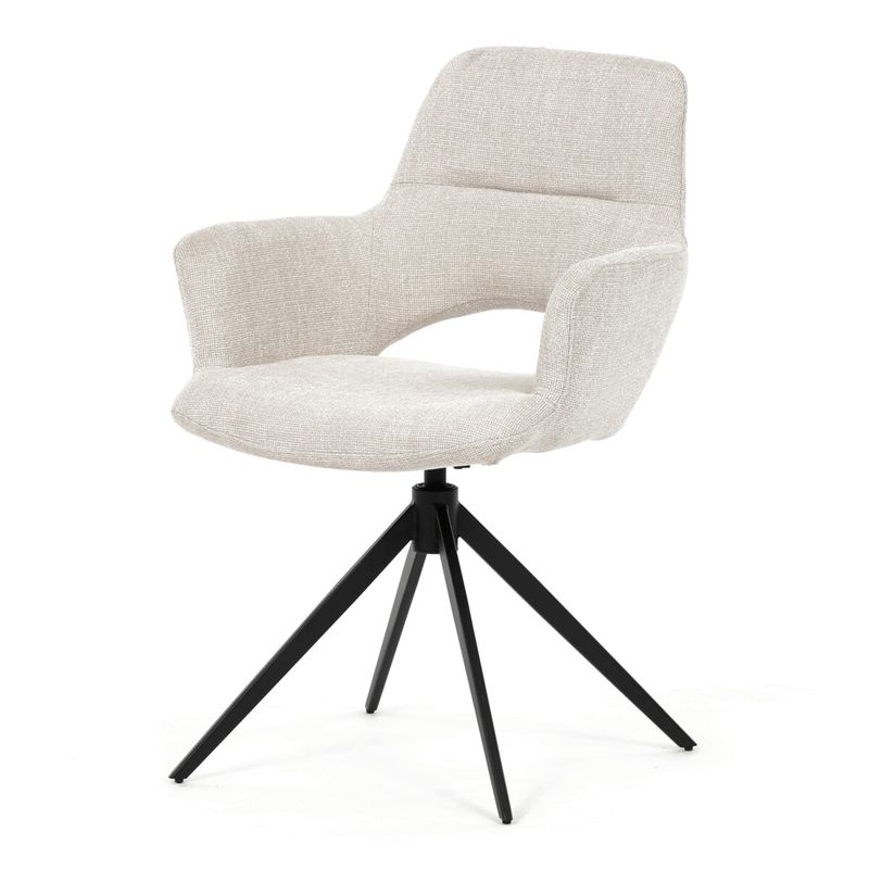 Jedálenský set so 4 stoličkami Polaris, 160x90cm, krémová, masív dub, ASE-1041 CRM2