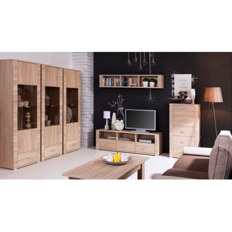 Vitrína, 63cm, dub sonoma, GRAND typ 5