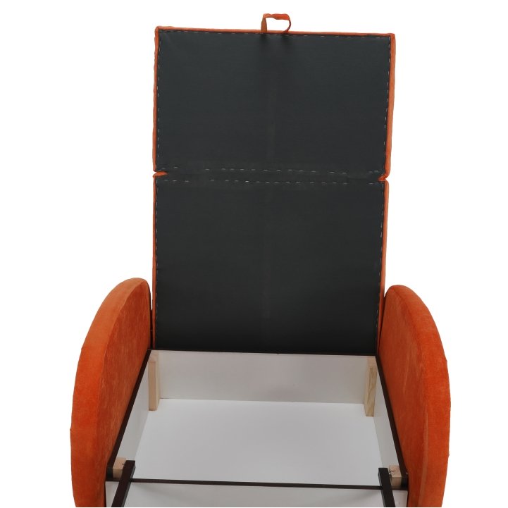 Kreslo, rozkladacie, oranžová látka, MILI 1