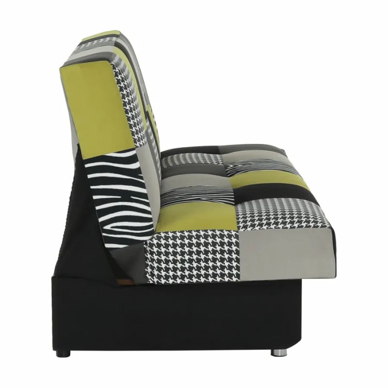 Pohovka, rozkladacia, látka limetková, ALABAMA