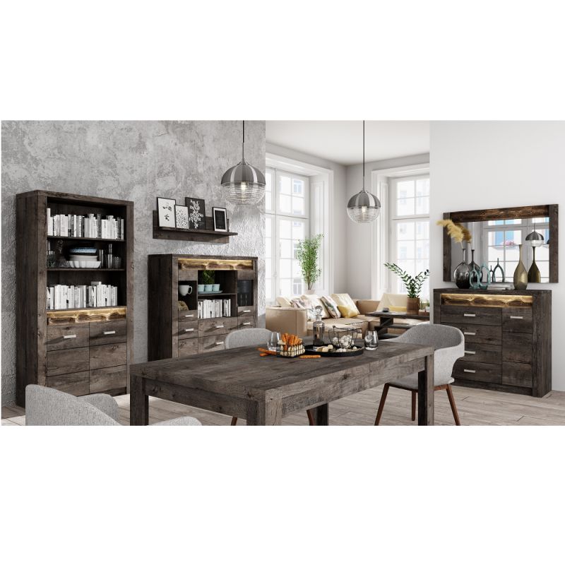 Nočný stolík, 45cm, jaseň tmavý, INFINITY