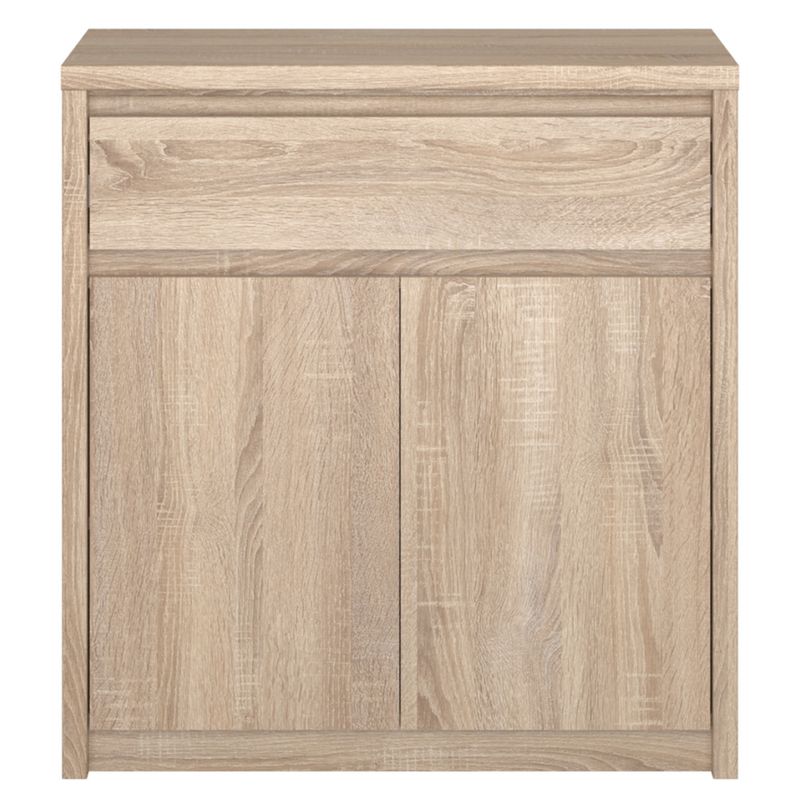 Komoda, 87cm, kombinovaná, dub sonoma, NORTY 2D1S