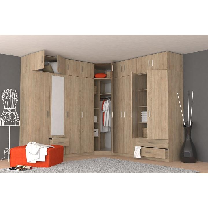 Nadstavec na skriňu, 91cm, dub sonoma, INVITA ROH