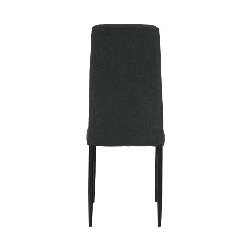 Stolička jedálenská, tmavosivá látka, čierny kov, COLETA NOVA