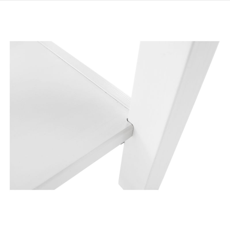 Nočný stolík, 38cm, masív, biely, FOSIL