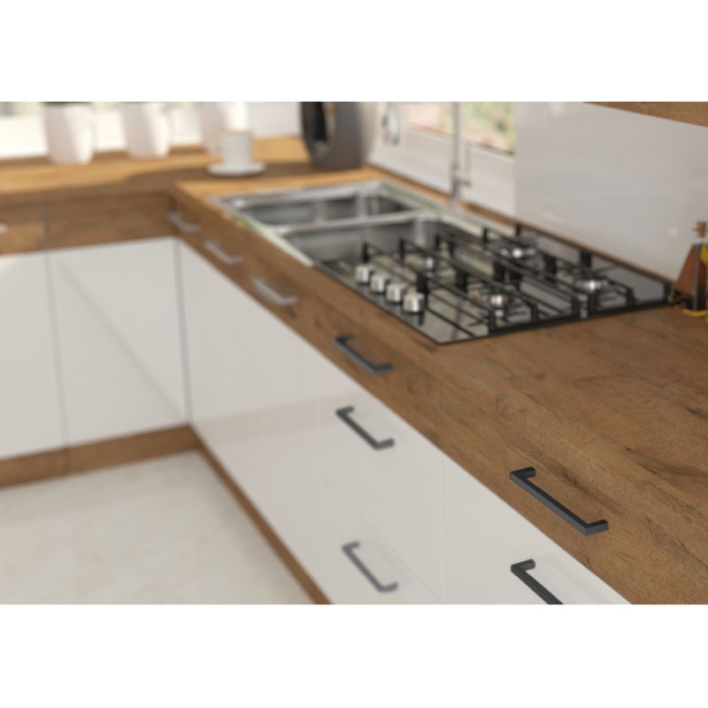 Spodná skrinka, 40cm, biely lesk, dub lancelot, VEGA D40 3S BB