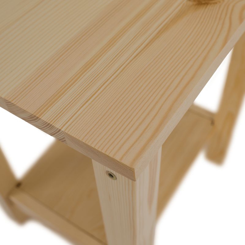 Nočný stolík, 38cm, masív, prírodný, FOSIL