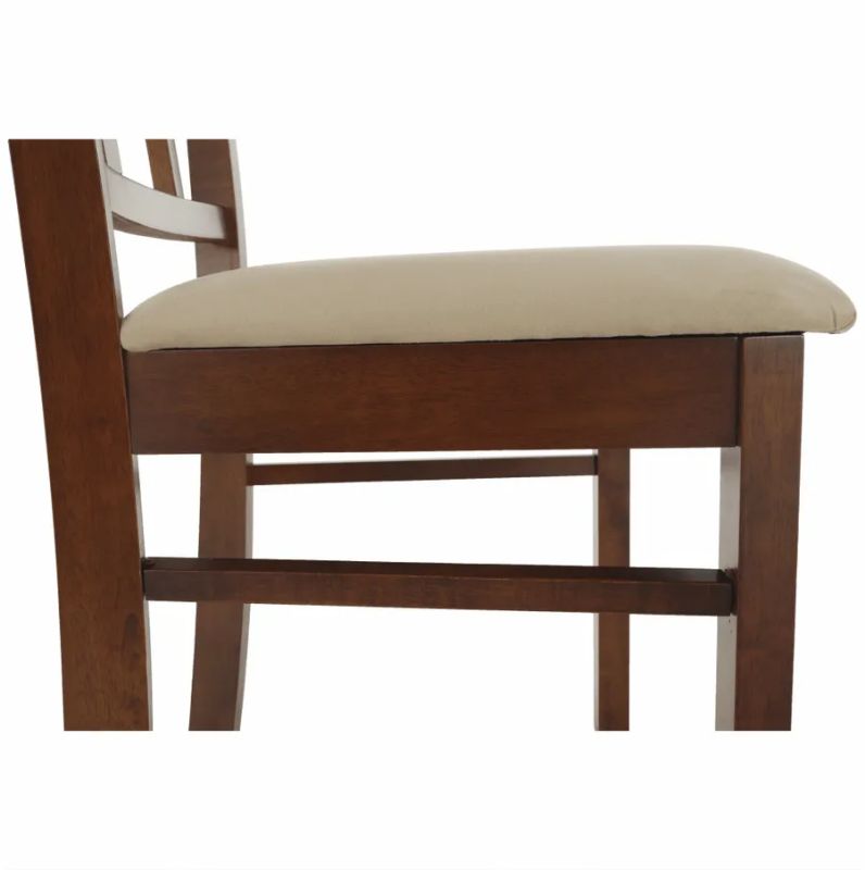 Jedálenská stolička, drevo orech, béžová látka, OLEG NEW