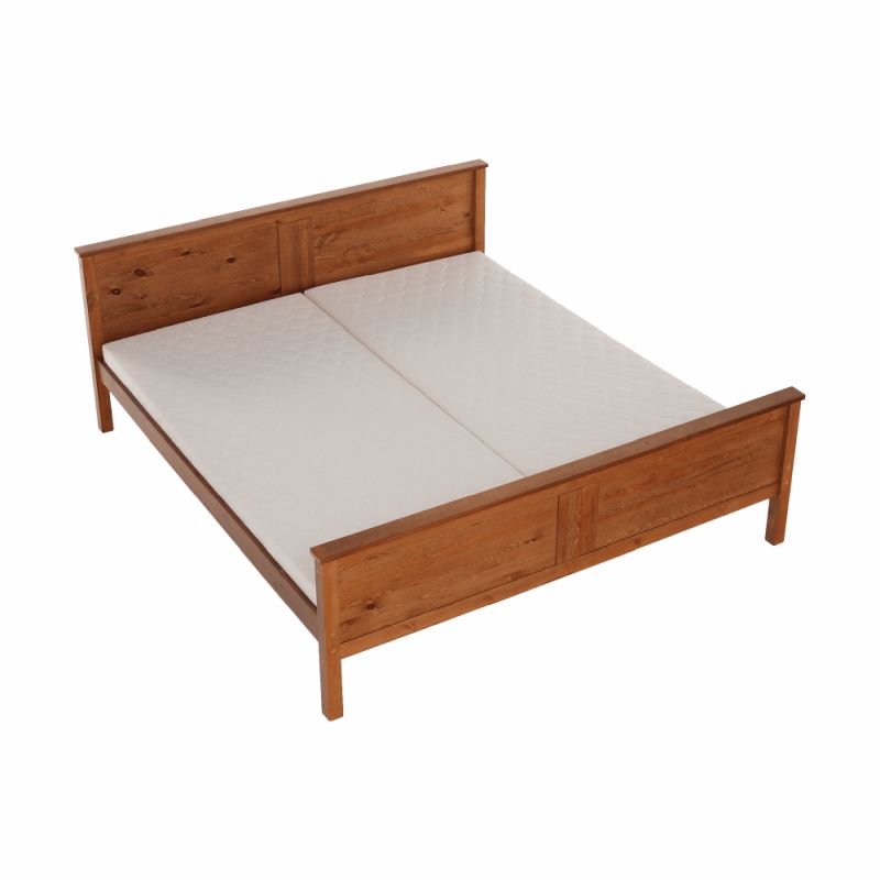 Manželská posteľ, 180x200, s roštom, masív, dub, PROVO NEW