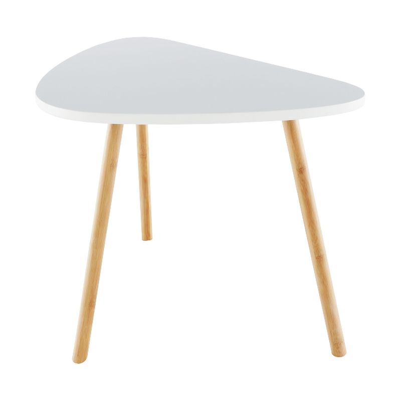 Sada dvoch konferenčných stolíkov, biely, prírodný, BISMAK