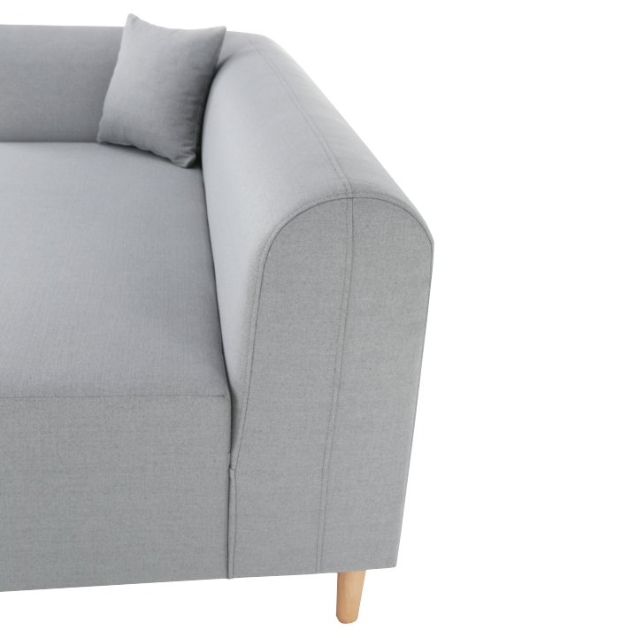 Pohovka, látka sivá, ľavá, BROKEN