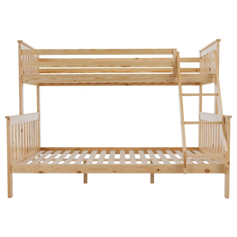 Poschodová rozložiteľná posteľ, 140x200cm, prírodná borovica, LUINI