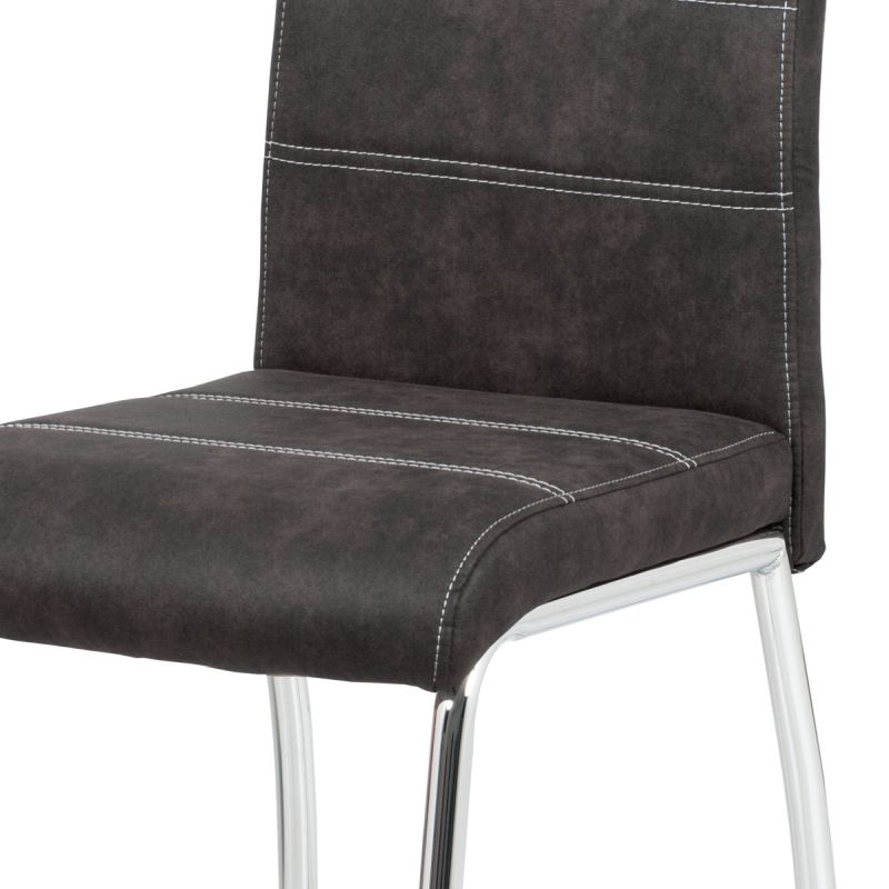 Jedálenská stolička, sivá, vintage, látka, HC-486 GREY3